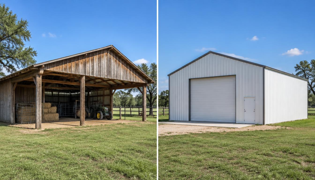 Pole Barn vs Metal Building: Which Is the Better Choice for Your Texas Property?