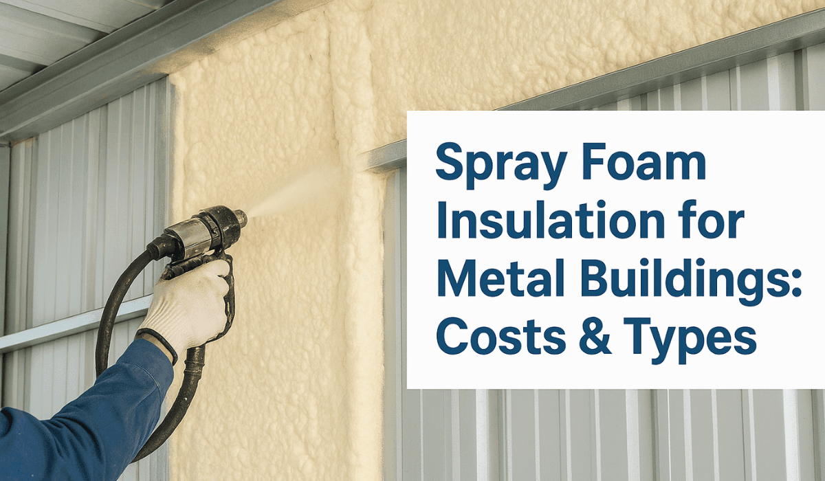 Spray Foam Insulation for Metal Buildings: Costs & Types